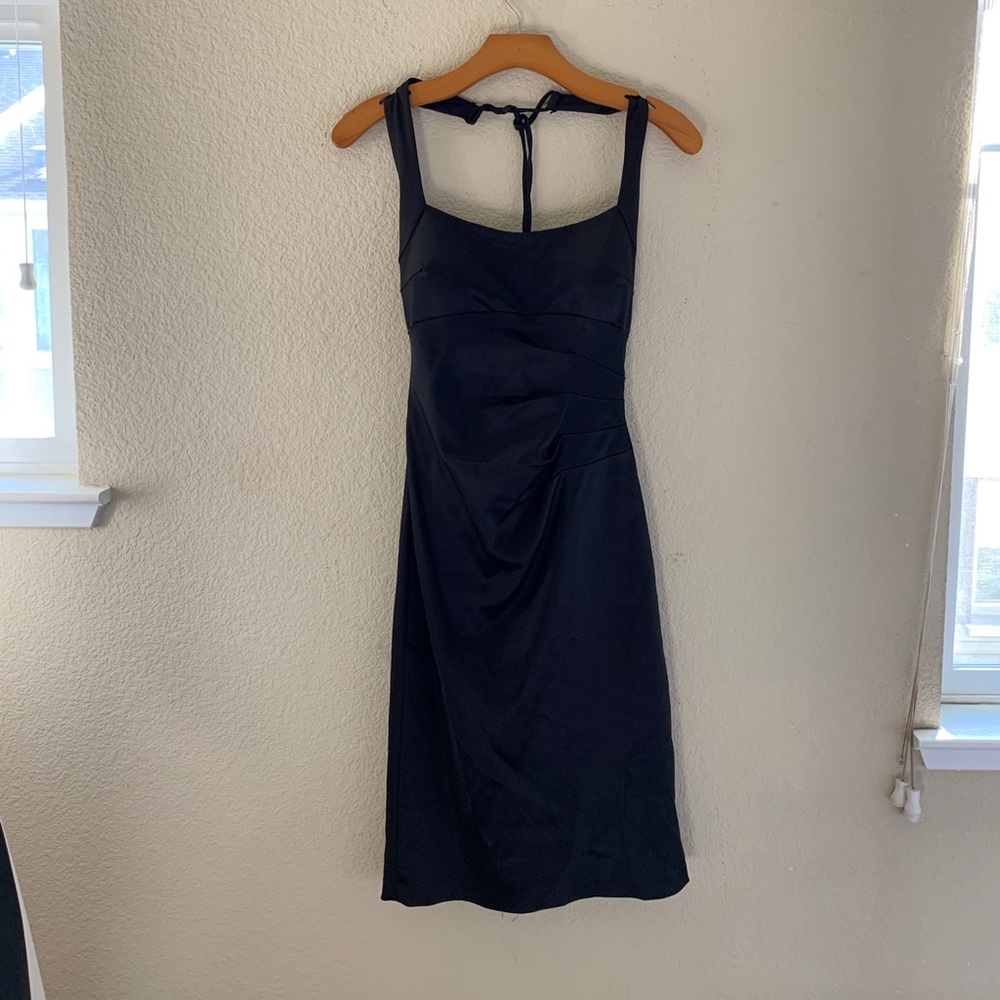 Cache Black Satin Dress